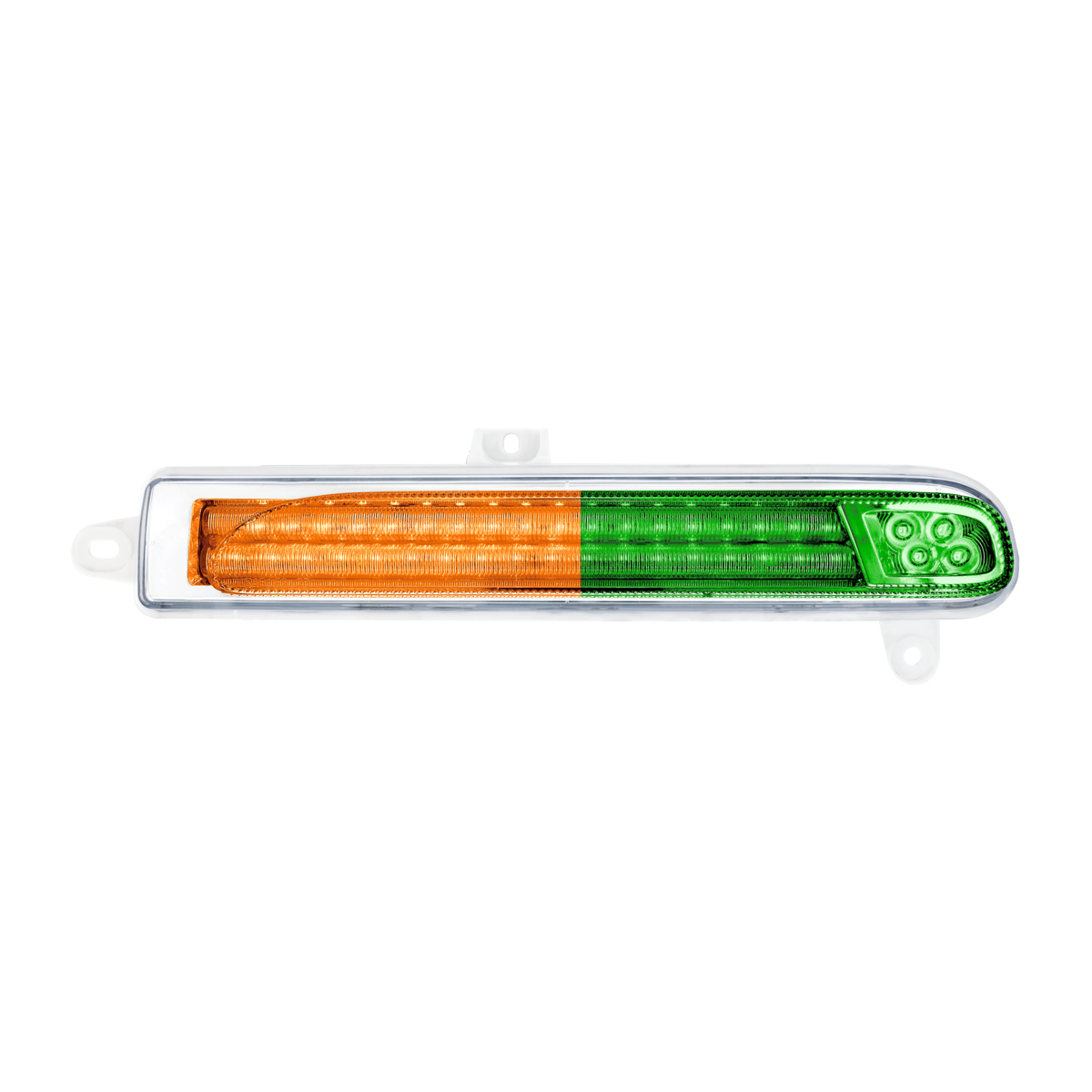 Double Fury 78 LED Turn Signal Light For 2008-2024 Peterbilt 389-Amber & Green,Passenger