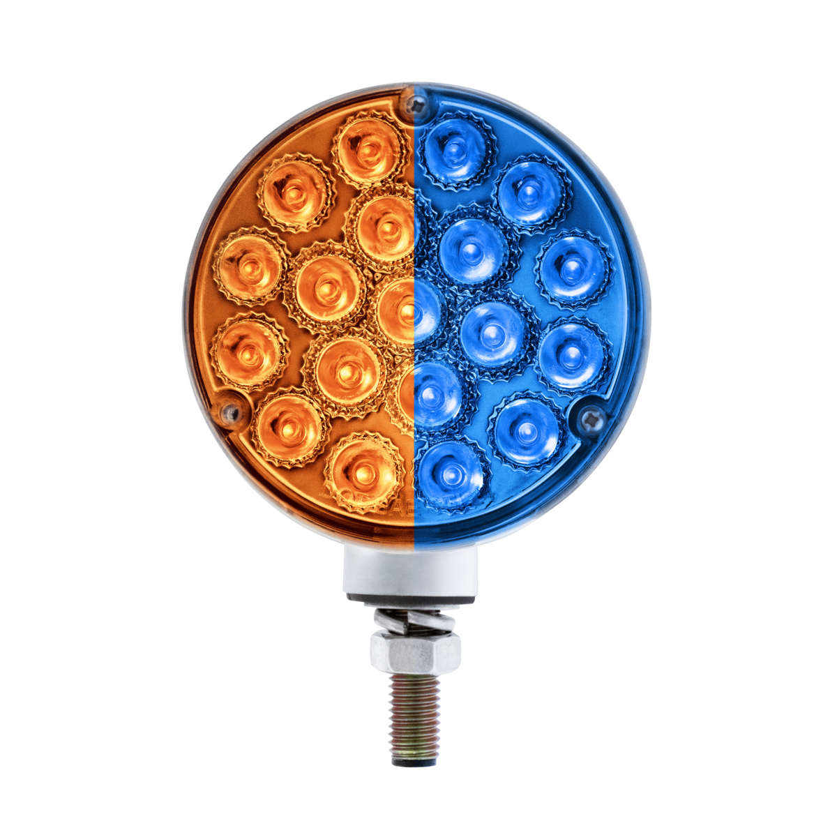 Double Fury 38 LED Reflector Double Face Turn Signal Light-Amber, Red, & Blue LED