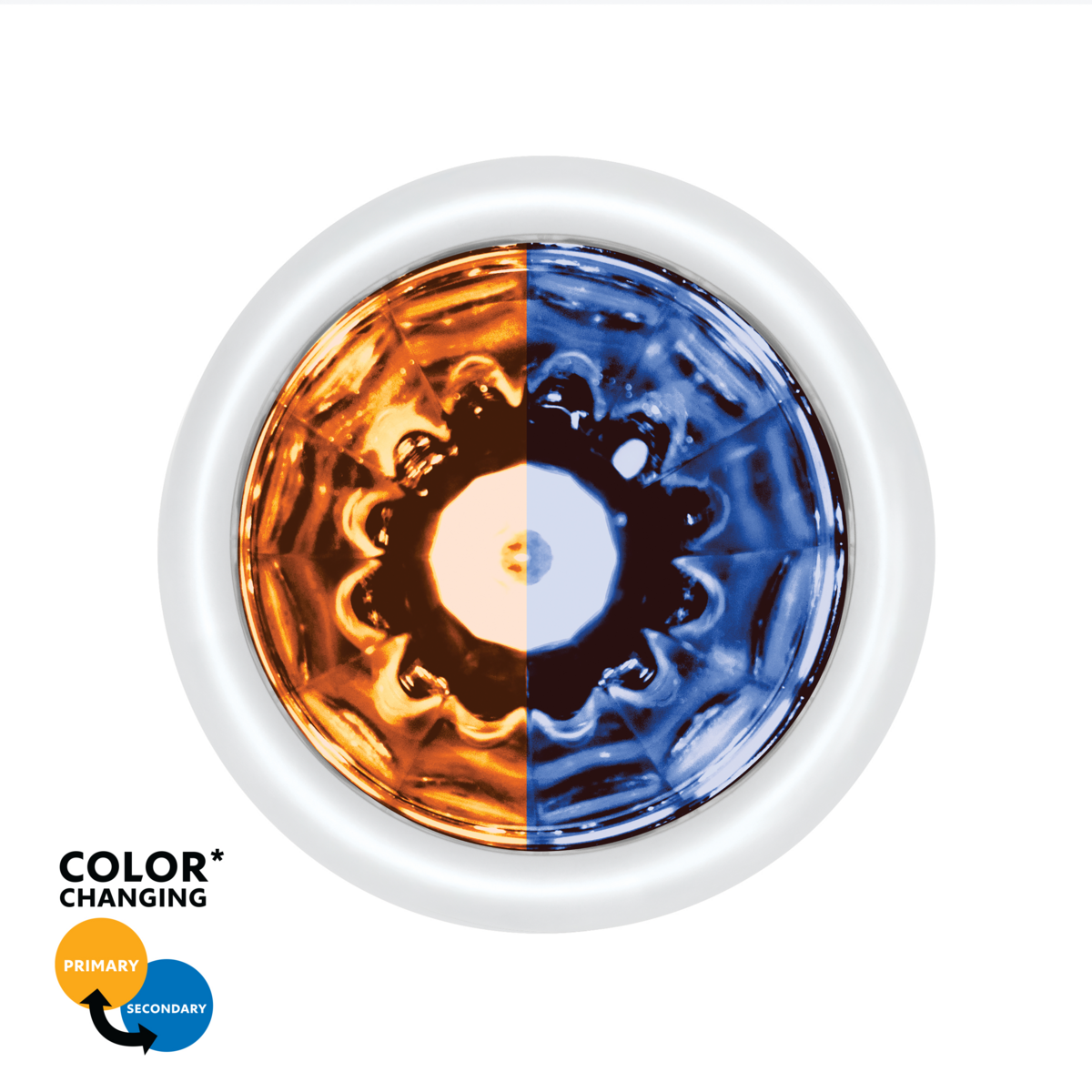 Double Fury UltraBurst 9 LED Dual Function 1-1/2" Watermelon Clearance/Marker Light-Amber & Blue LED