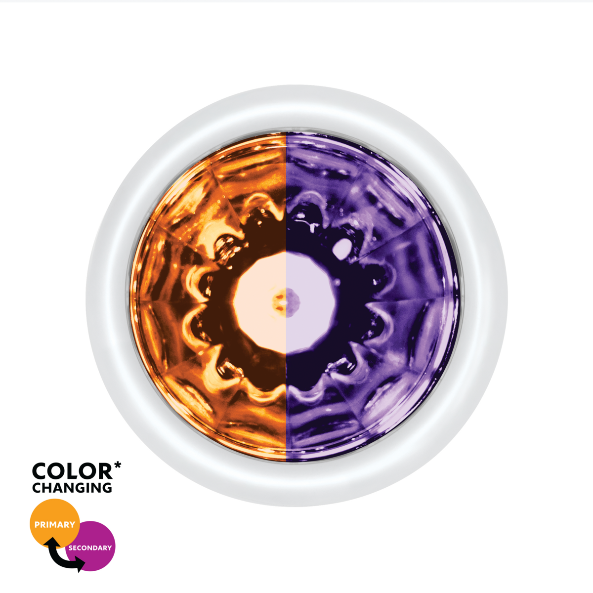 Double Fury UltraBurst 9 LED Dual Function 1-1/2" Watermelon Clearance/Marker Light-Amber & Purple L