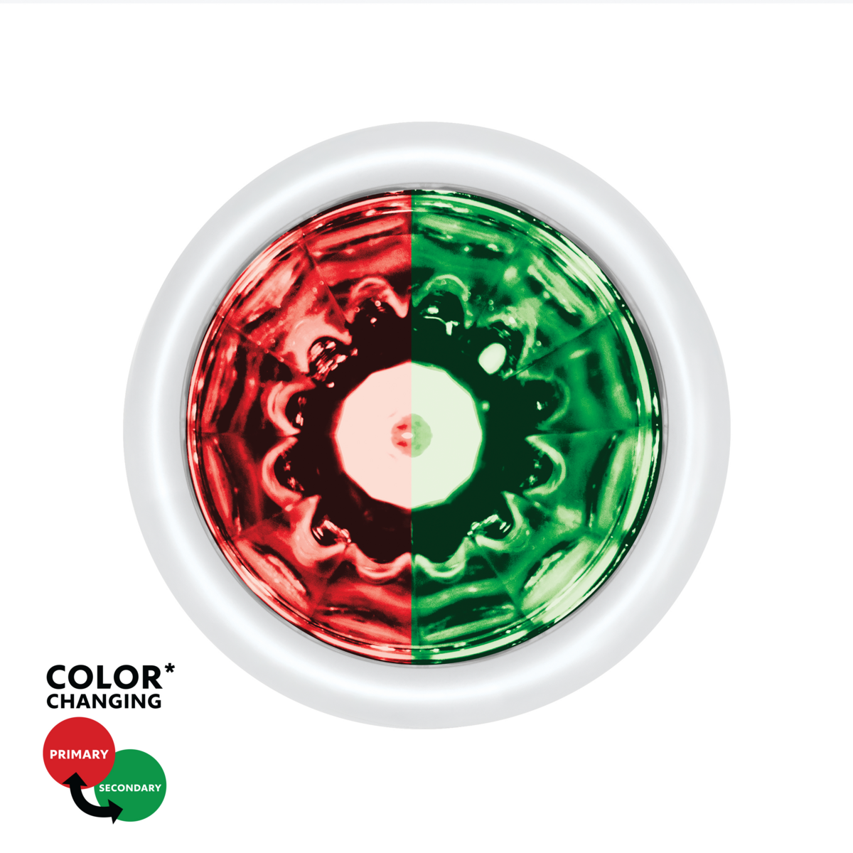 Double Fury UltraBurst 9 LED Dual Function 1-1/2" Watermelon Clearance/Marker Light-Red & Green LED