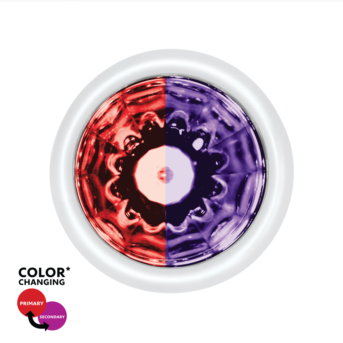Double Fury UltraBurst 9 LED Dual Function 1-1/2" Watermelon Clearance/Marker Light-Red & Purple LED