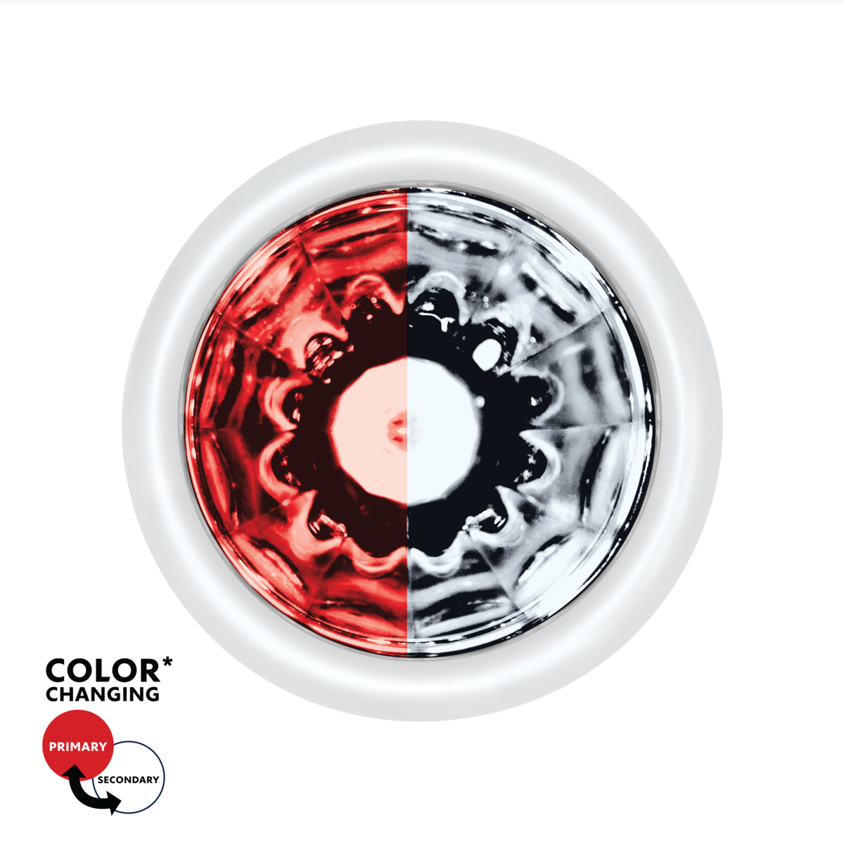 Double Fury UltraBurst 9 LED Dual Function 1-1/2" Watermelon Clearance/Marker Light-Red & White LED