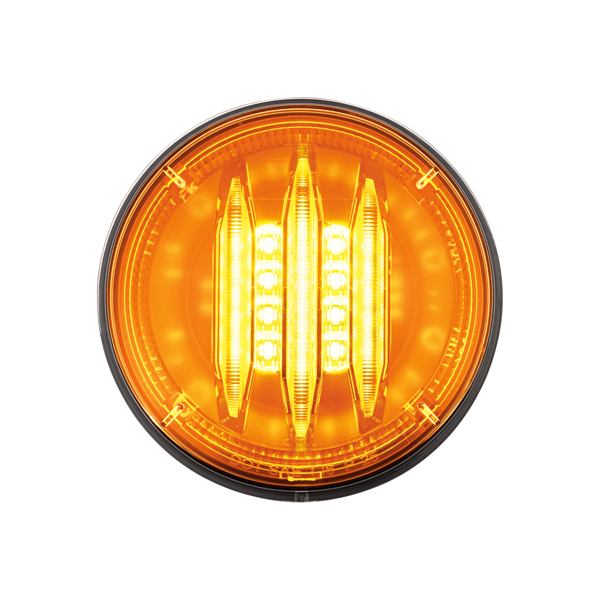Saber 29 LED 4" Round Turn Signal Light-Amber LED/Amber Lens