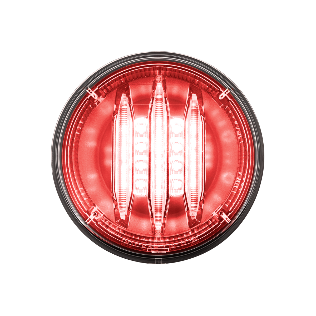 Saber 29 LED 4" Round Stop, Turn & Tail Light-Red LED/Clear Lens