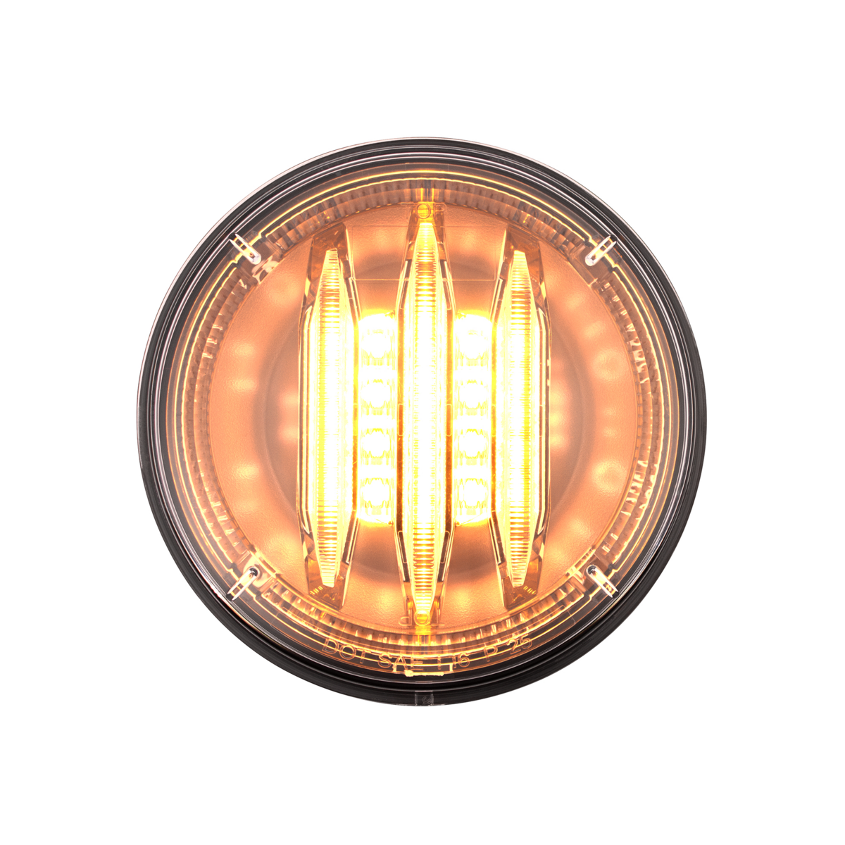 Saber 29 LED 4" Round Turn Signal Light-Amber LED/Clear Lens