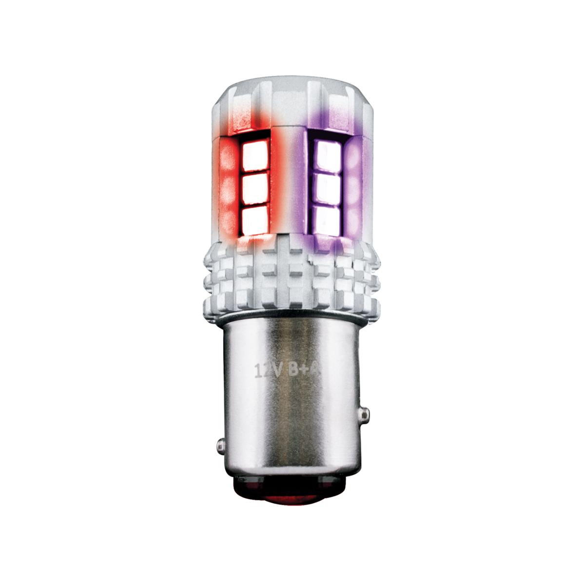 360-Degree Double Fury High Power 18 LED 1157 Bulb-Red & Purple LED