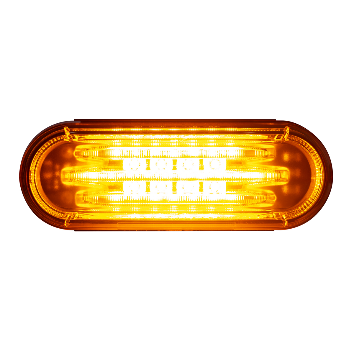 Saber 32 LED 6" Oval Turn Signal Light-Amber LED/Amber Lens