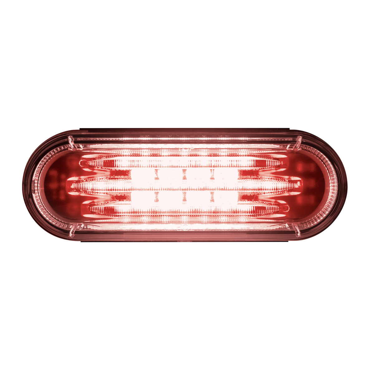 Saber 32 LED 6" Oval Stop Turn & Tail Light-Red LED/Clear Lens