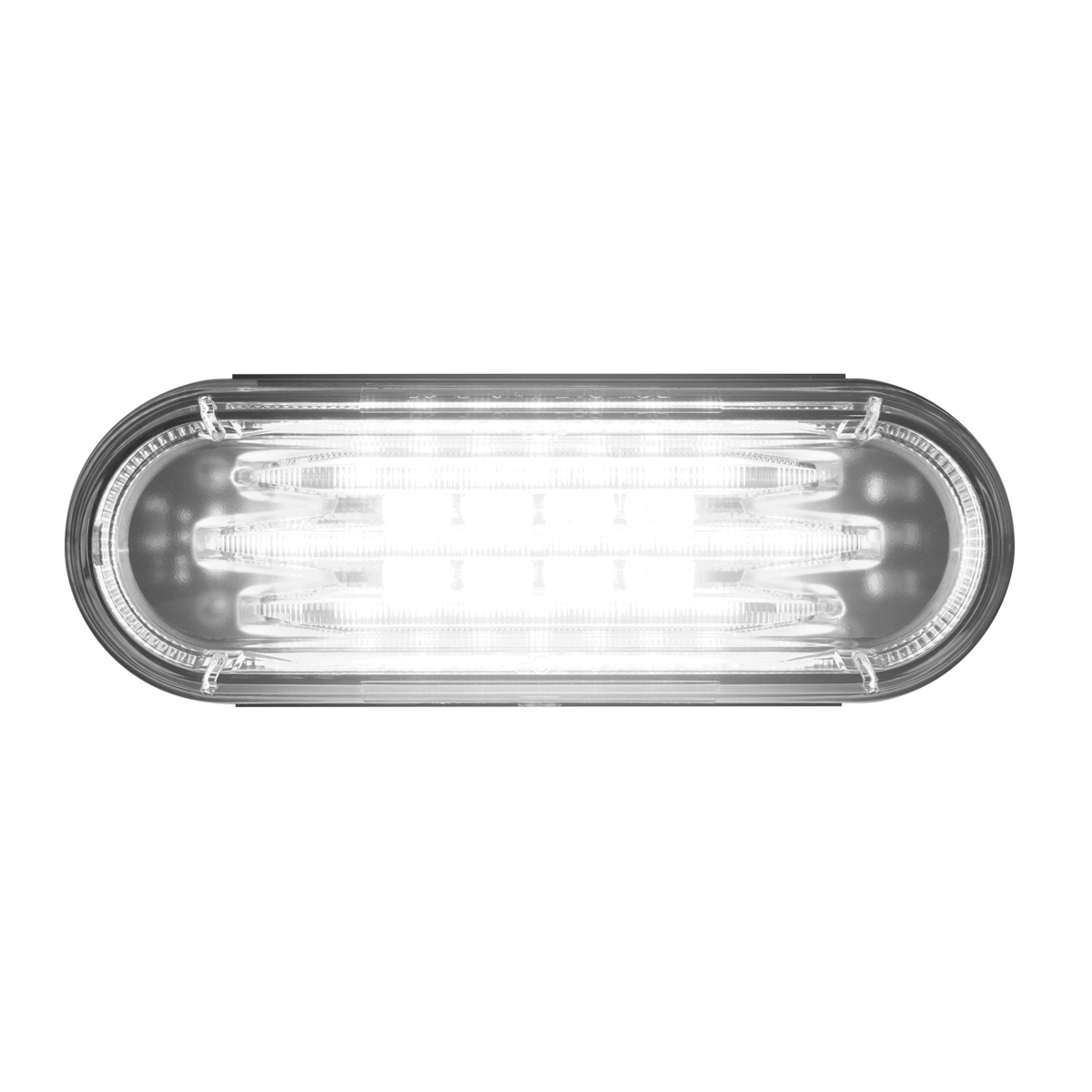Saber 42 LED 6" Oval Light (Back-Up)-White LED/Clear Lens