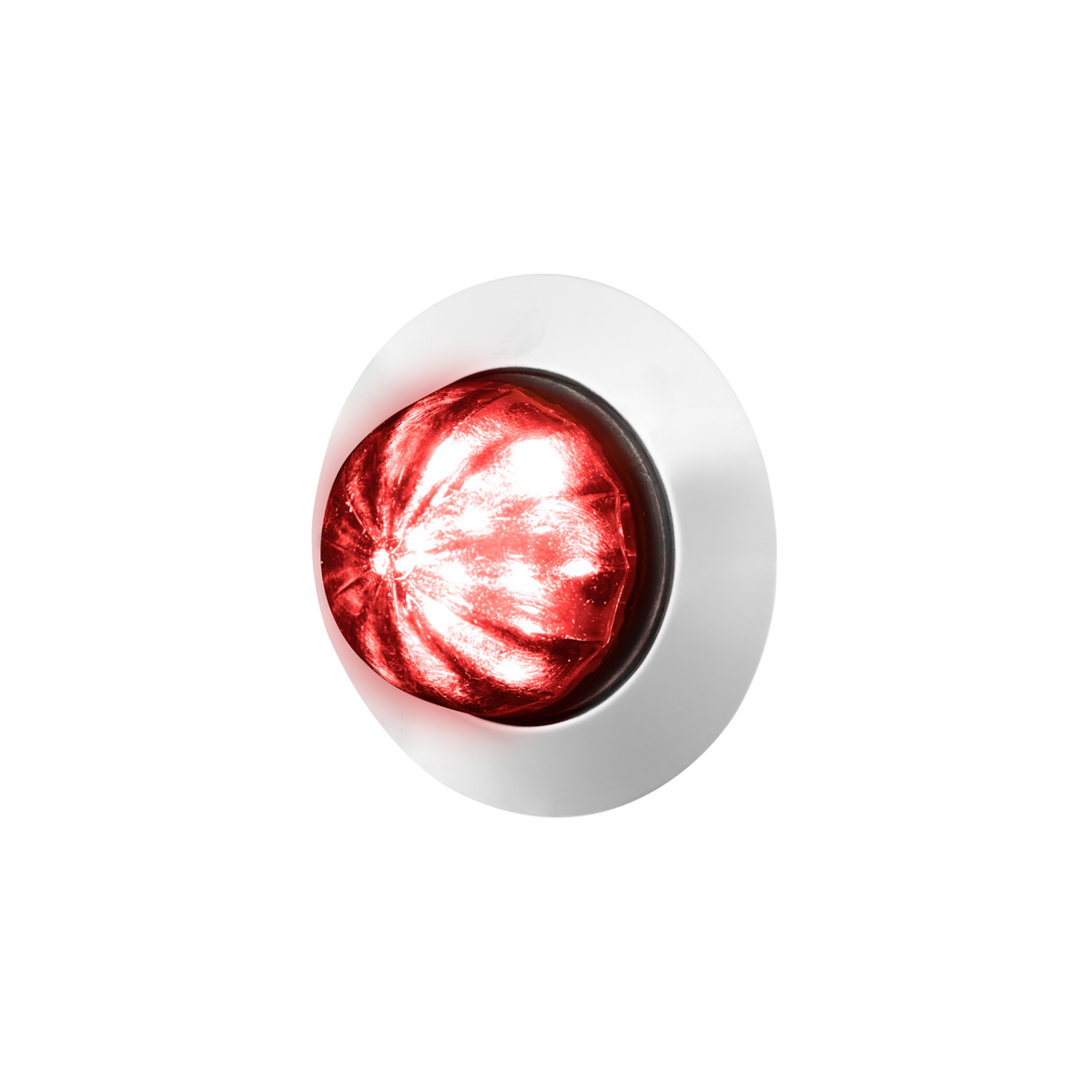 6 LED Dual Function 1-1/4" Watermelon Light W/ Stainless Steel Bezel(Clearance/Marker)-Red LED/Clear