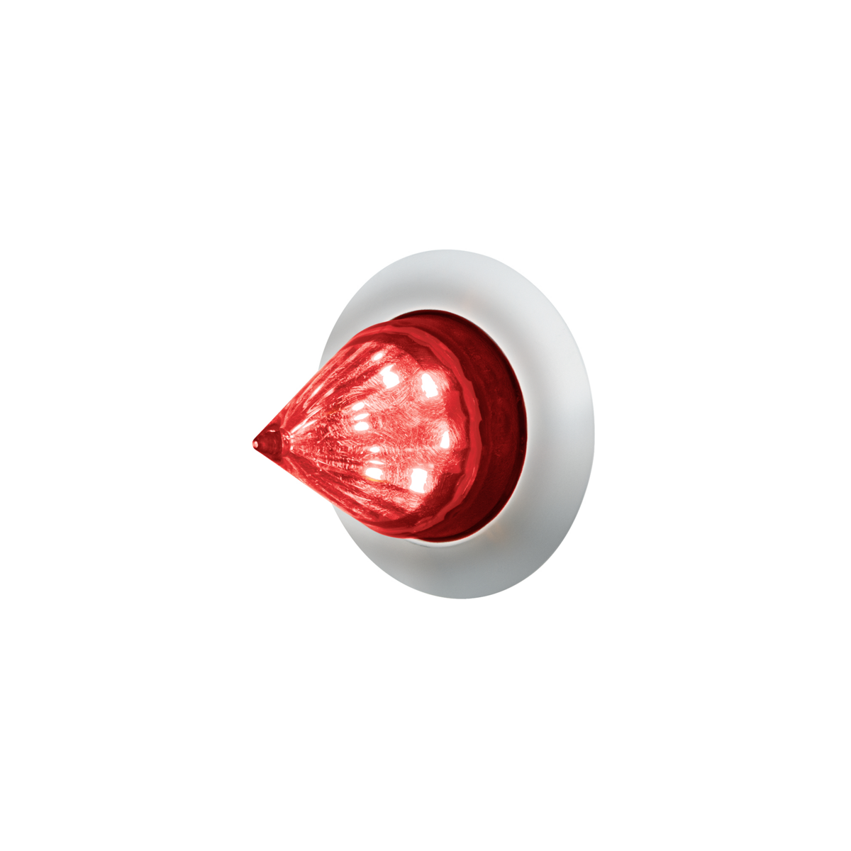 6 LED Dual Function 1-1/4" Spike Light With Stainless Steel Bezel(Clearance/Marker)-Red LED/Red Lens