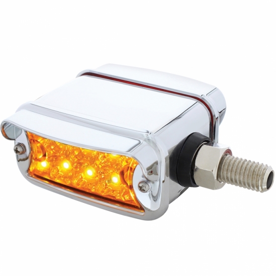 20 LED Dual Function Reflector Double Face Light W/Visor - Horizontal Mount -Amber & Red LED/Amber &