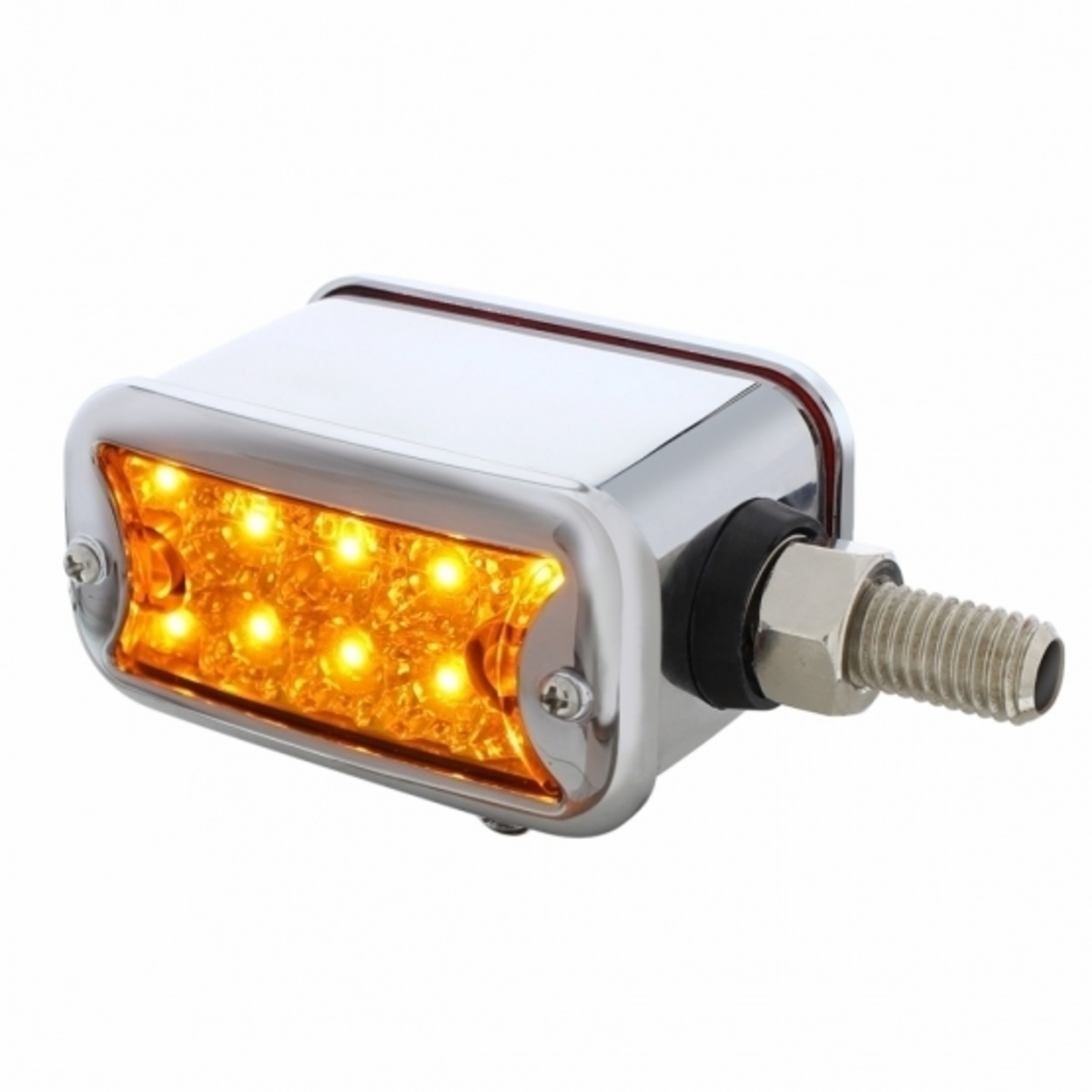 20 LED Dual Function Reflector Double Face Light W/Bezel - Horizontal Mount -Amber & Red LED/Amber &