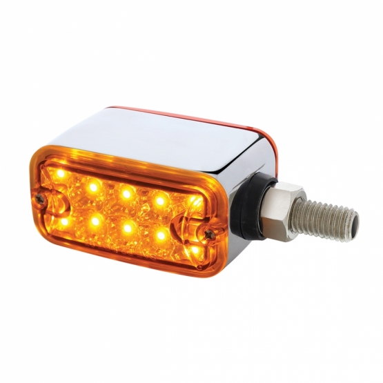 20 LED Dual Function Reflector Double Face Light - Horizontal Mount -Amber & Red LED/Amber & Red Len