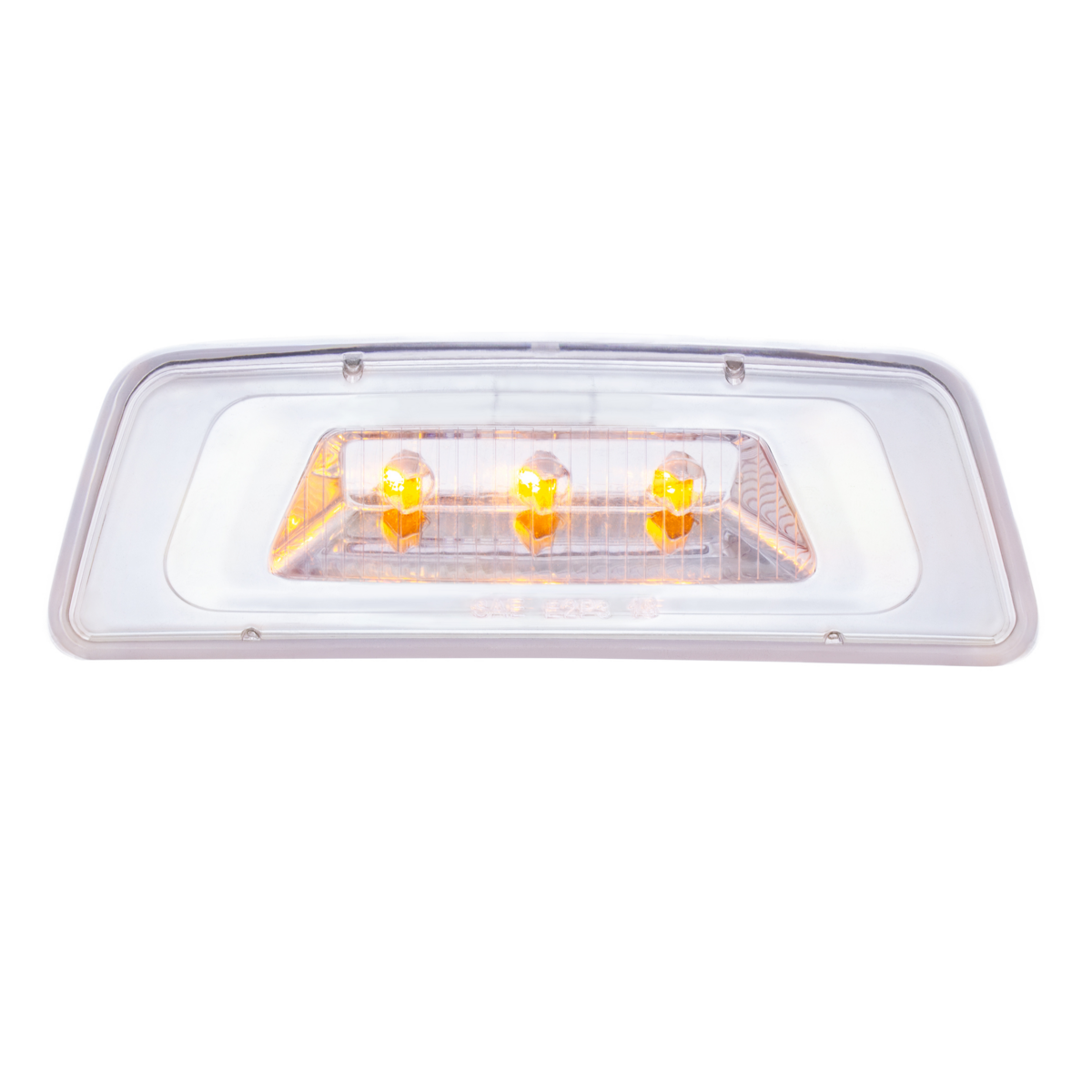 3 LED Fender Turn Signal/Parking Light For Kenworth T680/T700/T880 - Amber LED/Clear Lens