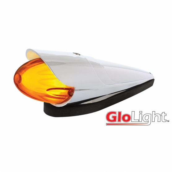 9 LED Dual Function GloLight Watermelon Grakon 1000 Style Cab Light Kit With Visor - Amber LED/Amber