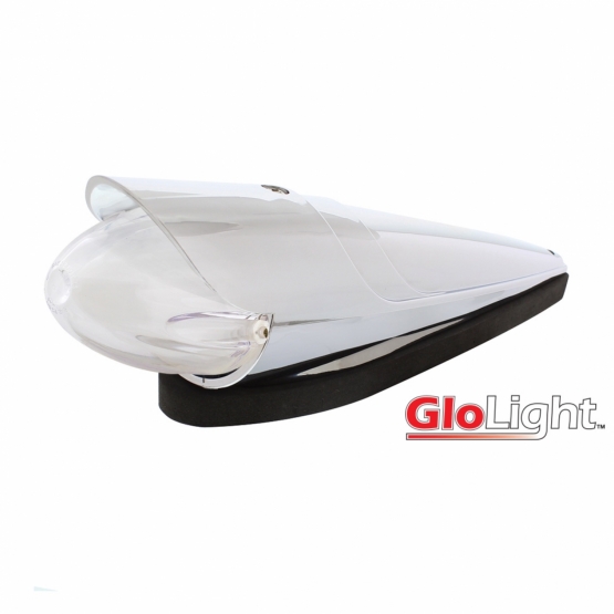 9 LED Dual Function GloLight Watermelon Grakon 1000 Style Cab Light Kit With Visor - Amber LED/Clear