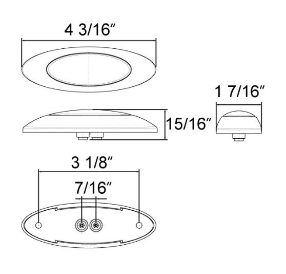 6 LED M5 Millennium GloLight (Clearance/Marker) - Amber LED/Amber Lens (Bulk)