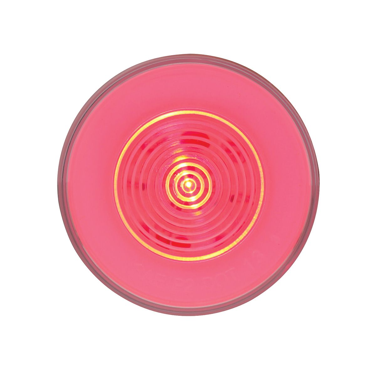 9 LED 2-1/2" Round GloLight (Clearance/Marker) - Red LED/Clear Lens