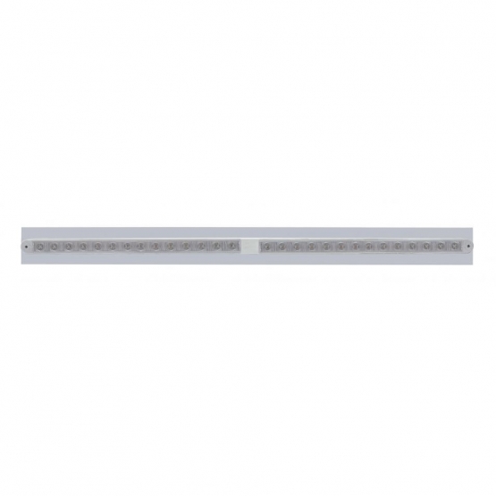 Chrome Top Mud Flap Plate With Two 14 LED 24" Light Bars - Red LED/Clear Lens (Each)