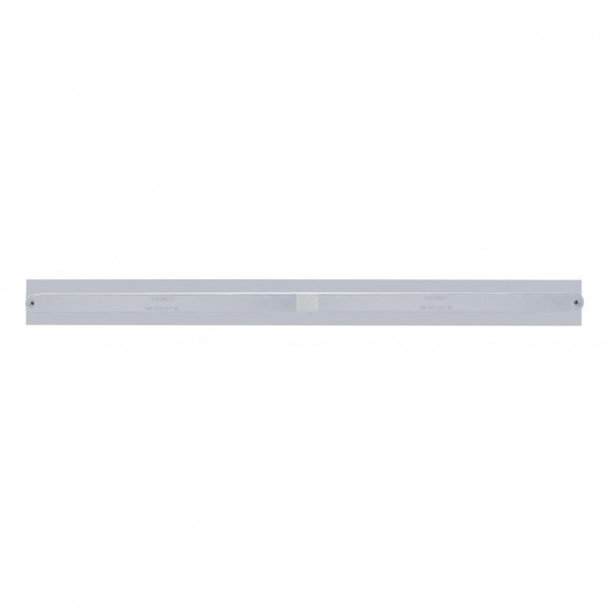 Chrome Top Mud Flap Plate With Two 14 LED 24" Light Bars - Red LED/Chrome Lens (Each)