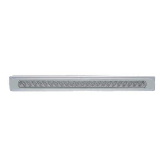 Stainless Light Bracket With 23 SMD LED 17-1/4" Light Bar & Bezel - Red LED/Clear Lens
