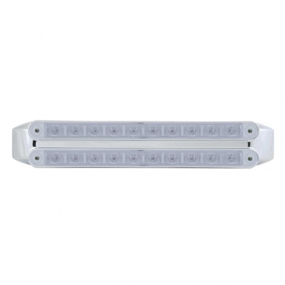 Dual 10 LED 9" Turn Signal Light Bars - Amber LED/Clear Lens