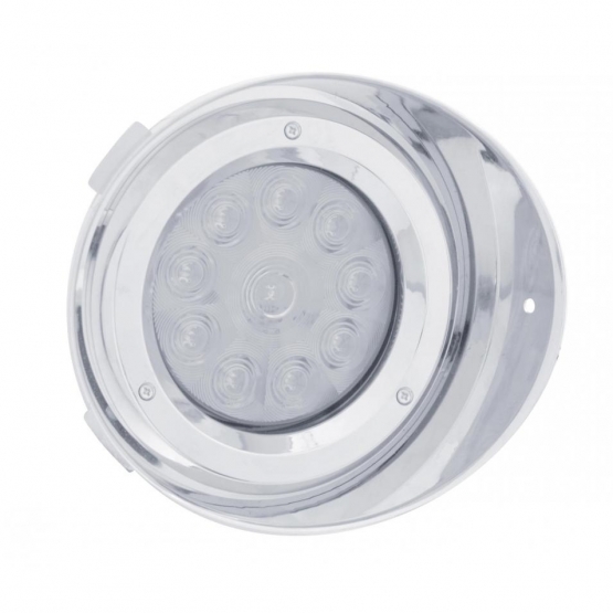 10 LED DRL Conversion Kit Without Visor For Pre-2005 Freightliner Century- Passenger -Amber LED/Clea
