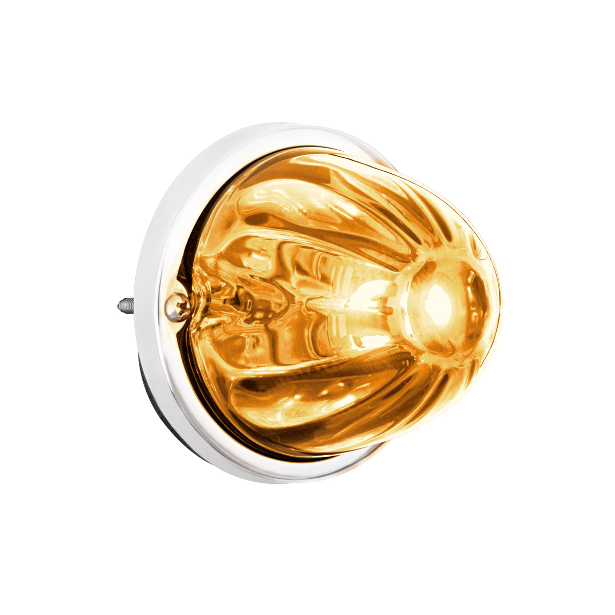 UltraBurst Glass Watermelon Flush Mount Kit With 18 LED Bulb-Amber LED/Clear Lens