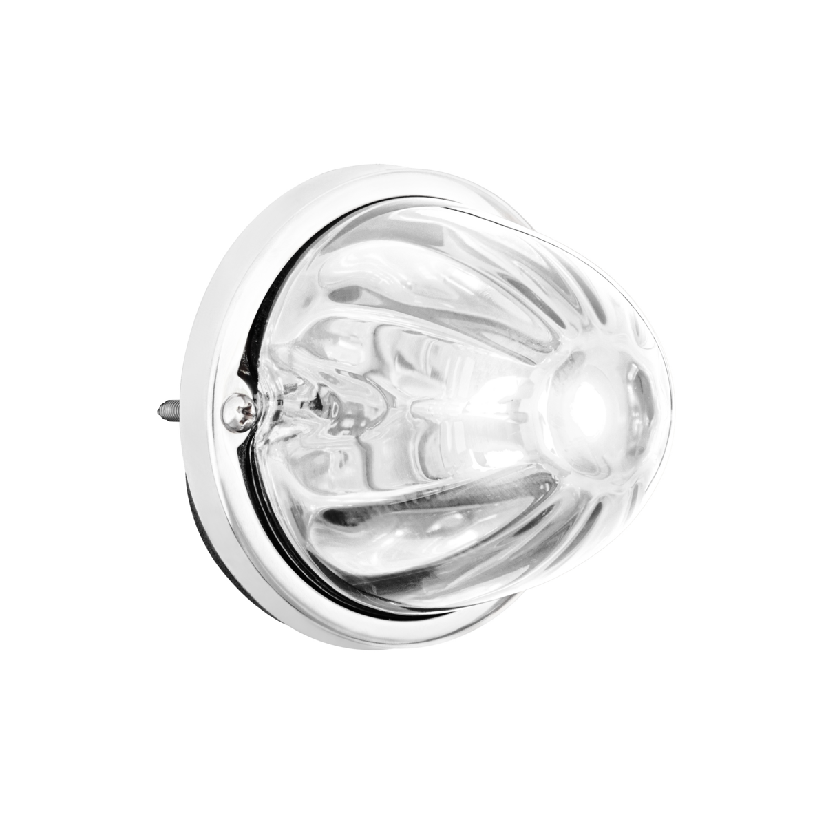 UltraBurst Glass Watermelon Flush Mount Kit With 18 LED Bulb-White LED/Clear Lens