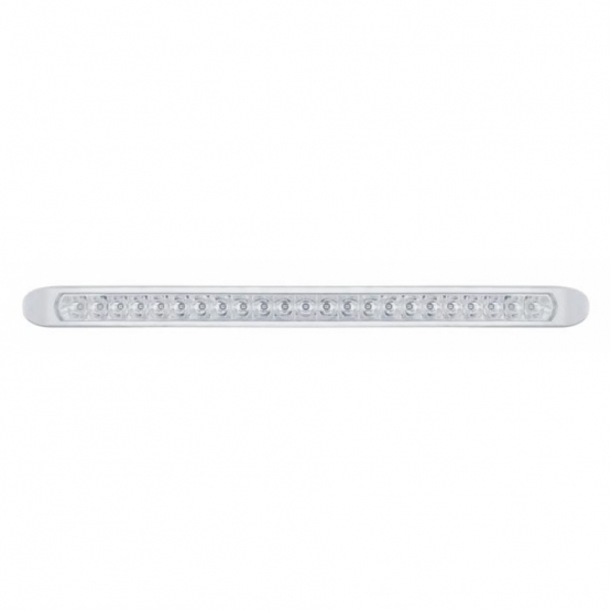 23 LED 17-1/4" Reflector Light Bar With Bezel (Stop, Turn & Tail) - Red LED/Clear Lens