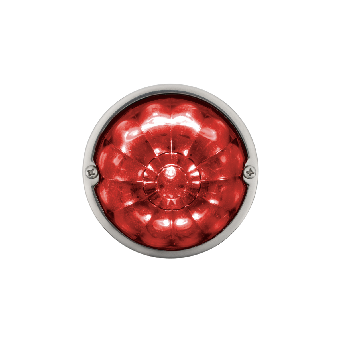 17 LED Dual Function Watermelon Flush Mount Kit - Red LED/Red Lens