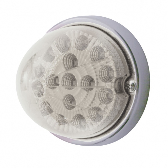 17 LED Watermelon Clear Reflector Flush Mount Kit - Red LED/Clear Lens