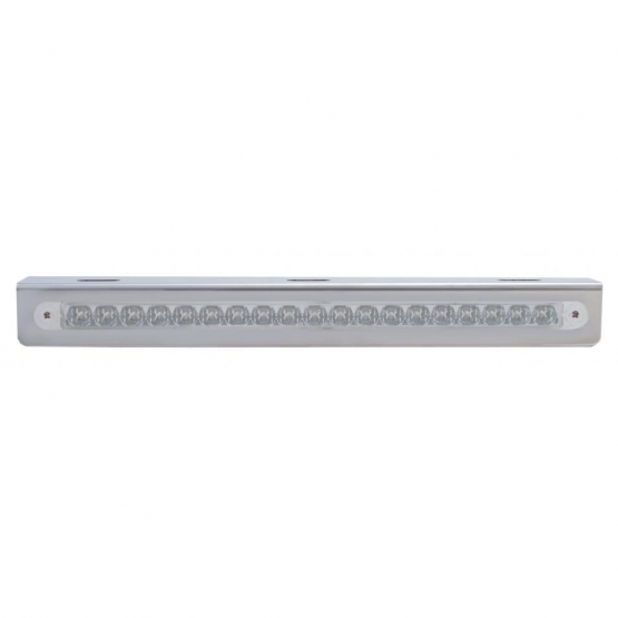 12-3/4" Stainless Light Bracket With 19 LED 12" Light Bar - Red LED/Clear Lens