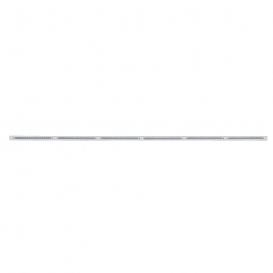 79-1/2" Stainless Bumper Light Bracket With 6X 19 LED 12" Light Bars - Red LED/Clear Lens