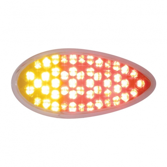 51 LED Duo Auxiliary/Utility Light - Red/Amber LED With Clear Lens