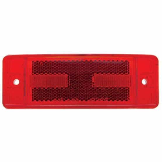 16 LED Rectangular Light (Clearance/Marker) With Reflex Lens - Red LED/Red Lens