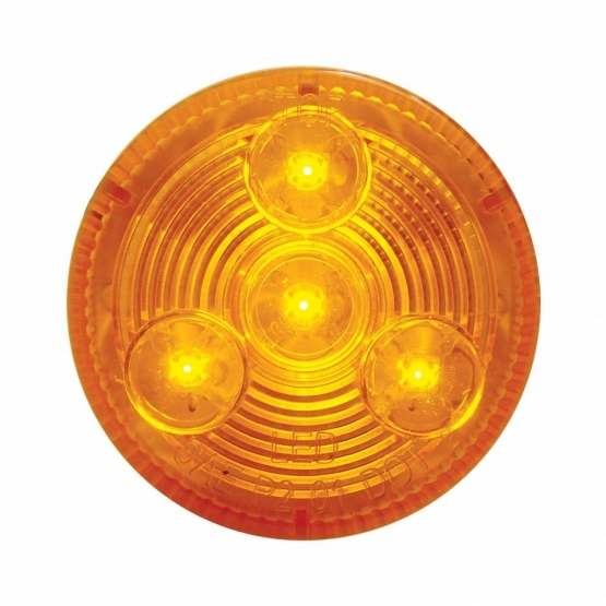 4 LED 2-1/2" Round Low Profile Light (Clearance/Marker) - Amber LED/Amber Lens