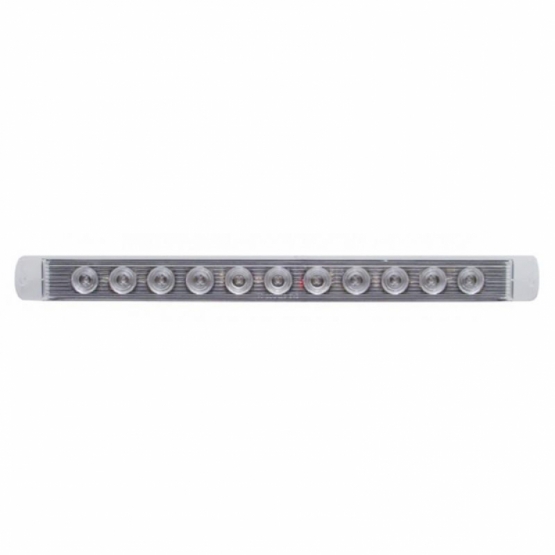 11 LED 17" Light Bar Only (Stop, Turn & Tail) - Red LED/Clear Lens