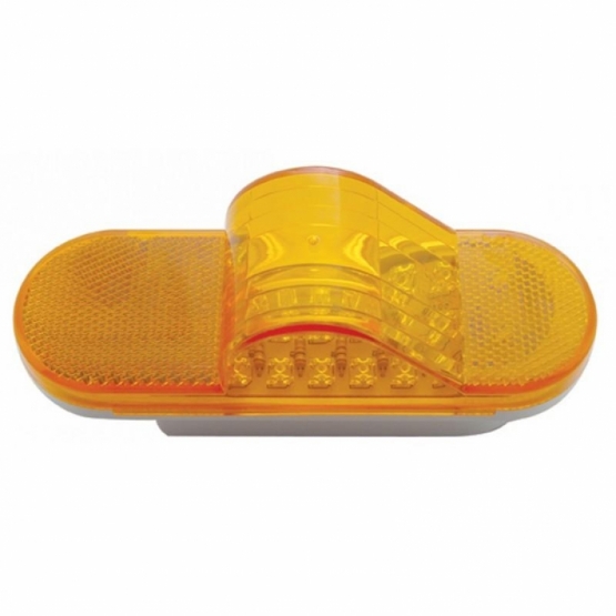 18 LED Mid-Trailer Turn Signal Light - Amber LED/Amber Lens (Bulk)