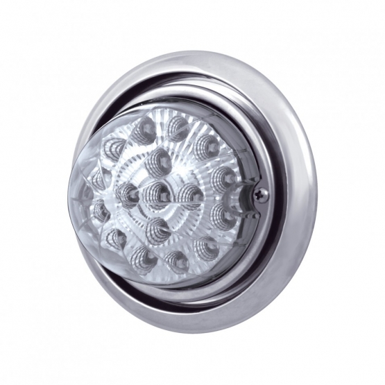 Front Bumper Light With 17 Amber LED Dual Function Clear Style Reflector Light For FL Columbia - Cle