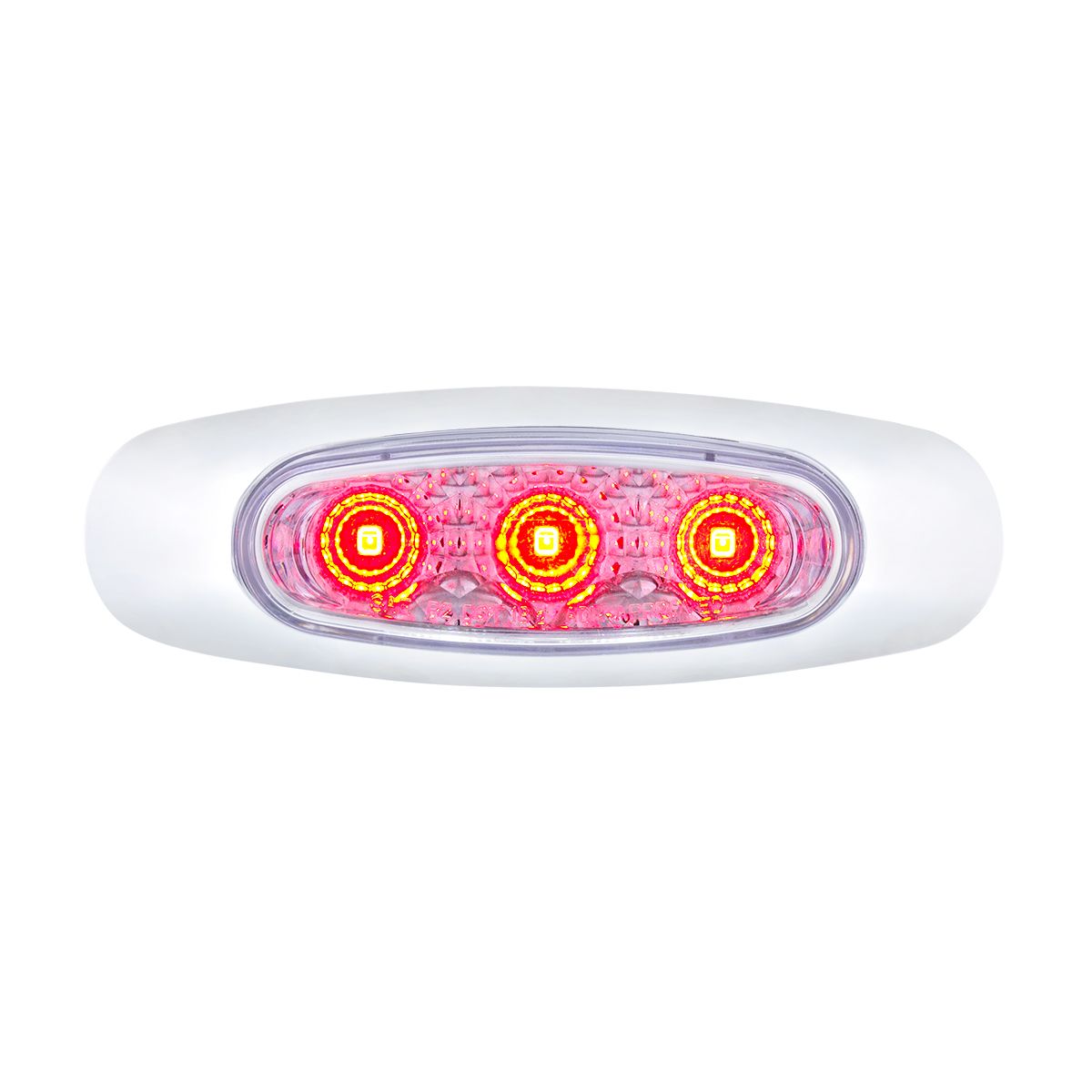 5 LED Reflector Light (Auxiliary/Utility) With Side Ditch Light -Red LED/Clear Lens (Card)