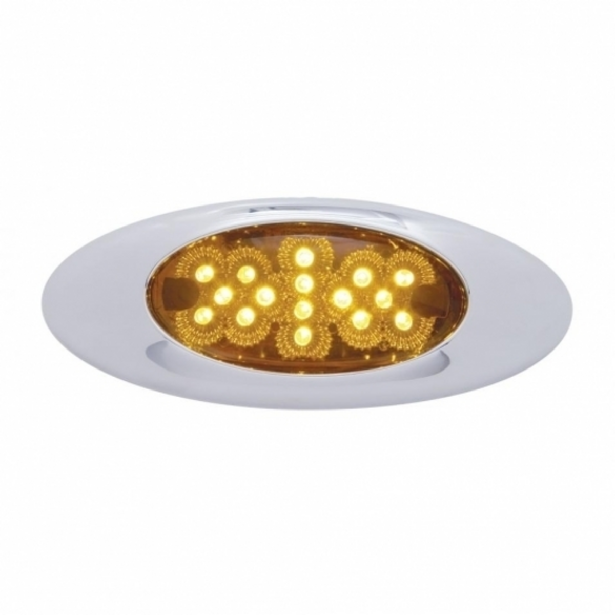 16 LED Phantom I Reflector Light (Clearance/Marker) - Amber LED/Amber Lens