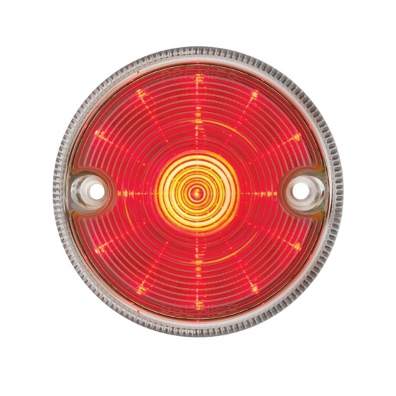 15 LED 3" Series 2 Light Only For Double Face Light Housing - Red LED/Clear Lens