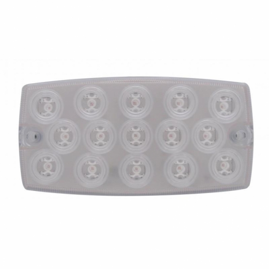 15 LED Rectangular Turn Signal Light - Amber LED/Clear Lens (Bulk)