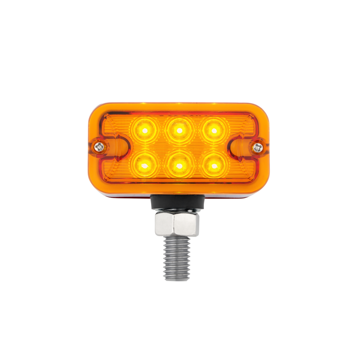 12 LED Dual Function Double Face Light - T-Mount - Amber & Red LED/Amber & Red Lens