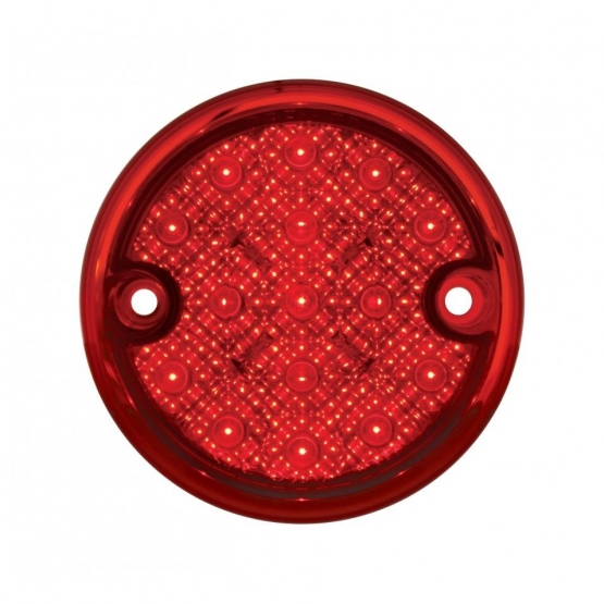 15 LED 3" Reflector Series 4 Light Only For Double Face Light Housing - Red LED/Red Lens (Bulk)