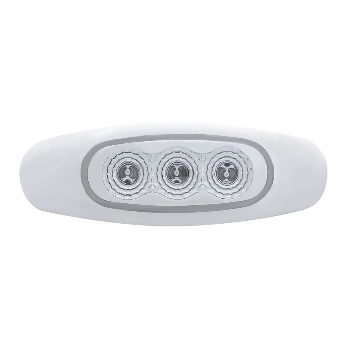 3 LED Reflector Light (Clearance/Marker) - Amber LED/Clear Lens (Bulk)