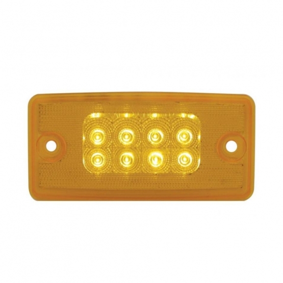 8 LED Reflector Cab Light For Freightliner Century (1996-2011) And Columbia (2001-2017) - Amber LED/